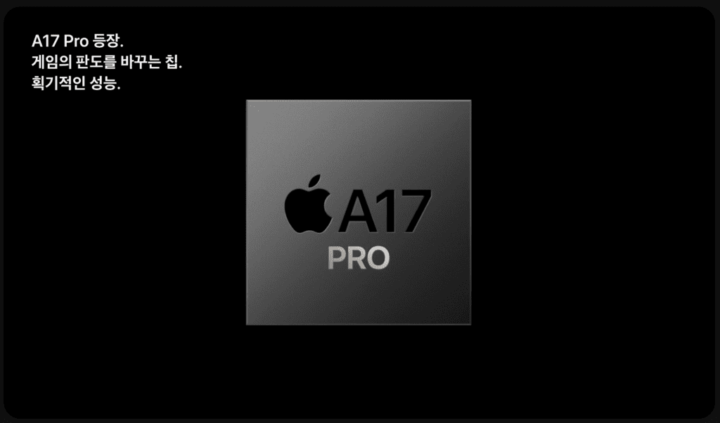 아이폰 15 프로 프로세스 A17 Pro